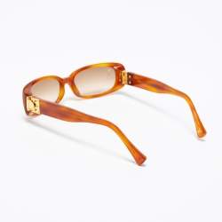 Pre Owned  نظارة شمسية لوي فيتون Z0007W مستطيلة بنية متدرجة/بنية هافانا