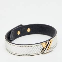 Louis Vuitton Gold Leather LV Twist Wrap Bracelet 17