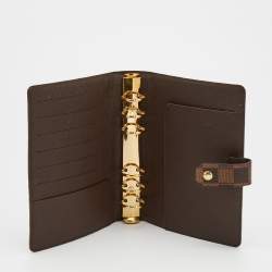 Pre Owned Louis Vuitton Damier Ebene Canvas Small Ring Agenda