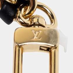 Pre Owned Louis Vuitton Black Braided Leather Chain Shoulder Bag Strap