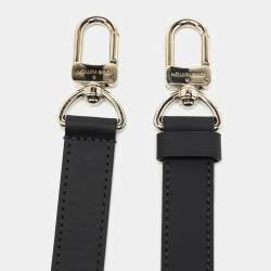 Pre Owned Louis Vuitton Dark Grey Leather Adjustable Shoulder Bag Strap
