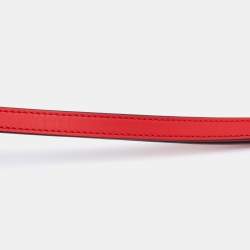 Louis Vuitton 16mm Red Grained Leather Adjustable Strap - Yoogi's