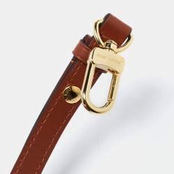 Pre Owned Louis Vuitton Brown Leather Adjustable Shoulder Bag Strap
