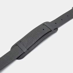 Pre Owned Louis Vuitton Dark Grey Leather Adjustable Shoulder Bag Strap