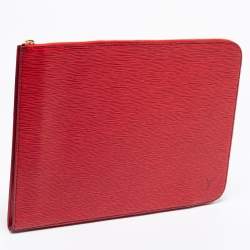 Pre Owned Louis Vuitton Red Epi Leather Poche Documents Portfolio Case