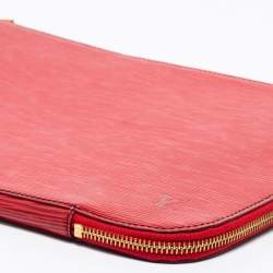 Pre Owned Louis Vuitton Red Epi Leather Poche Documents Portfolio Case