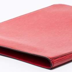 Pre Owned Louis Vuitton Red Epi Leather Poche Documents Portfolio Case