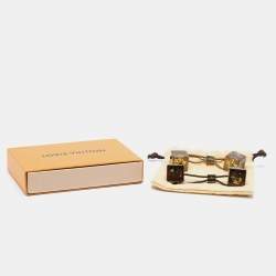 Louis Vuitton Praline Brown Resin Inclusion Hair Cubes Set of 2