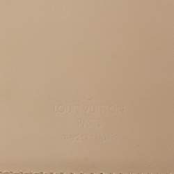 Pre Owned Louis Vuitton Cream Monogram Vernis Leather Small Ring Agenda Cover