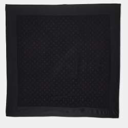 Châle monogram silk stole Louis Vuitton Black in Silk - 35411314
