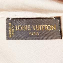 مملوكة مسبقًا Louis Vuitton Beige Monogram Monaco Silk Scarf