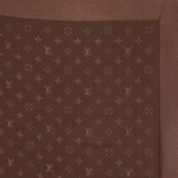 مملوكة مسبقًا وشاح لوي فيتون حرير موناكو مونوغرامي بني