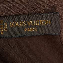 مملوكة مسبقًا وشاح لوي فيتون حرير موناكو مونوغرامي بني