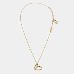 Louis Vuitton Limited Edition Heart Necklace Fall In Love Gold in Gold  Metal - US