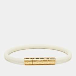 Louis Vuitton Bracelets White Leather Cloth ref.407764 - Joli Closet