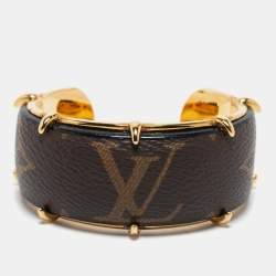 Louis Vuitton Essential V Colorama Textured Silver Tone Open Cuff
