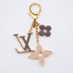 Pre Owned Louis Vuitton Gold Tone Fleur de Monogram Bag Charm