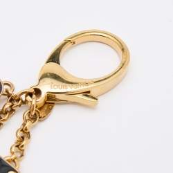 Pre Owned Louis Vuitton Gold Tone Fleur de Monogram Bag Charm