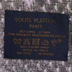 Louis Vuitton Pink Logomania Wool & Silk Shine Scarf