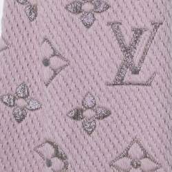 Louis Vuitton Pink Logomania Wool & Silk Shine Scarf