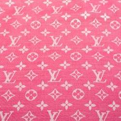 Pre Owned Louis Vuitton Pink Monogram Denim Shawl