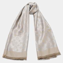 Louis Vuitton Silk & Wool Monogram Shawl #SPONSORED #Silk #Vuitton