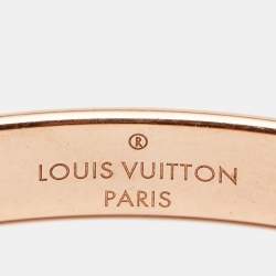 Pre Owned Louis Vuitton Rose Gold Tone Nanogram Cuff Bracelet M