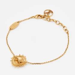 Pre Owned Louis Vuitton Gold Tone Vendome Chain Bracelet