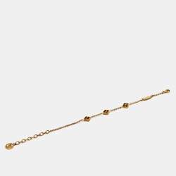 Louis Vuitton Gold Tone Flowerfull Station Bracelet