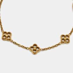 Louis Vuitton Gold Tone Flowerfull Station Bracelet