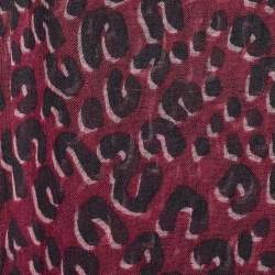 Pre Owned Louis Vuitton x Stephen Sprouse Leopard Print Cashmere Silk Scarf