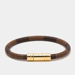 Louis Vuitton Brown Damier Ebene Keep It Bracelet
