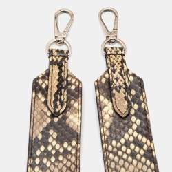 Pre Owned Louis Vuitton Beige/Black Python Shoulder Bag Strap