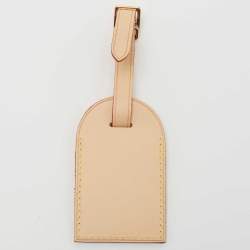 Pre Owned Louis Vuitton Vachetta Leather Luggage Name Tag