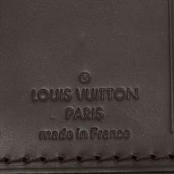 Pre Owned Louis Vuitton Brown Leather Luggage Name Tag