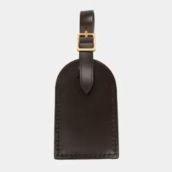 Louis Vuitton Brown Leather Luggage Name Tag
