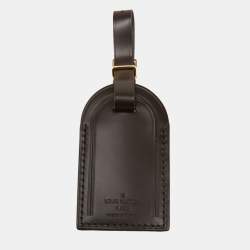 Louis Vuitton Brown Leather Luggage Name Tag