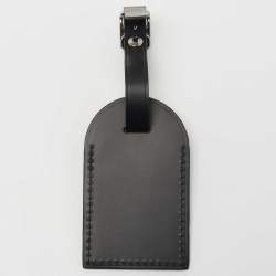 Pre Owned بطاقة أسم حقيبة سفر لوي فيتون جلد أسود