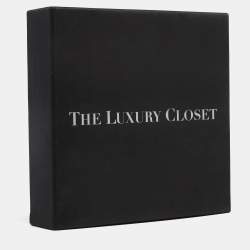 Pre Owned Louis Vuitton Black Leather Luggage Name Tag