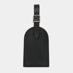 Louis Vuitton Black Leather Luggage Name Tag Louis Vuitton