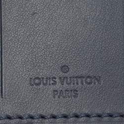 Pre Owned Louis Vuitton Blue Leather Luggage Name Tag