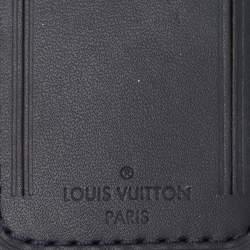 Pre Owned Louis Vuitton Blue Leather Luggage Name Tag