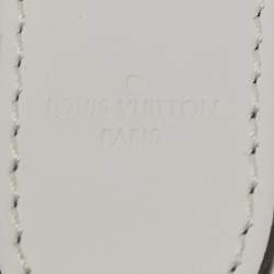 Pre Owned Louis Vuitton White Leather Adjustable Bag Shoulder Strap