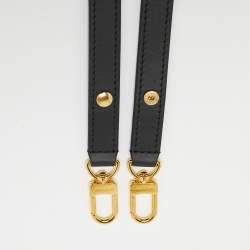 Pre Owned Louis Vuitton Black Leather Adjustable Shoulder Bag Strap
