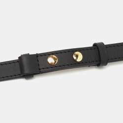Pre Owned Louis Vuitton Black Leather Adjustable Shoulder Bag Strap