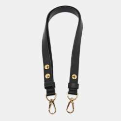 Pre Owned Louis Vuitton Black Leather Adjustable Shoulder Bag Strap