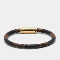 Louis Vuitton Keep It Canvas Gold Tone Bracelet