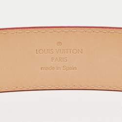 Pre Owned Louis Vuitton Pomme D'Amour Monogram Vernis Buckle Belt 80CM