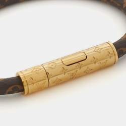 Louis Vuitton Confidential Monogram Canvas Gold Tone Bracelet