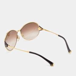 Pre Owned Louis Vuitton Gold Tone/ Brown Gradient Z0262U Daisy Butterfly Sunglasses